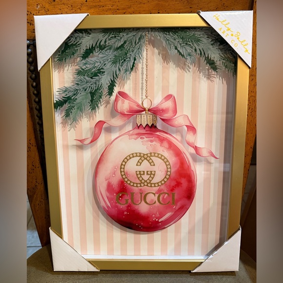 Gucci Other - Gucci Pink and Gold Holiday Ornament
